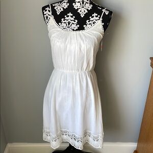Elegant White Spaghetti Strap Dress